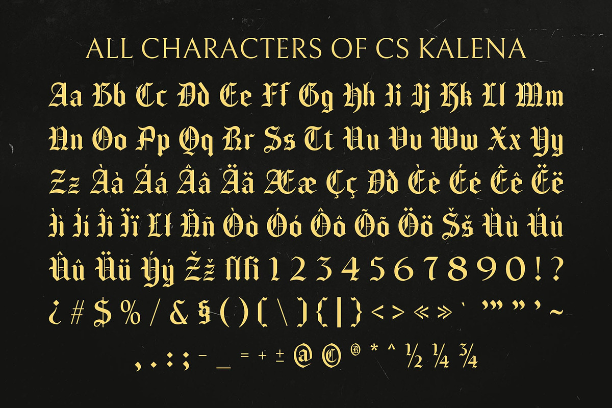 CS Kalena – Blackletter Font, a Blackletter Font by Craft Supply Co. (Photo 8 of 8)