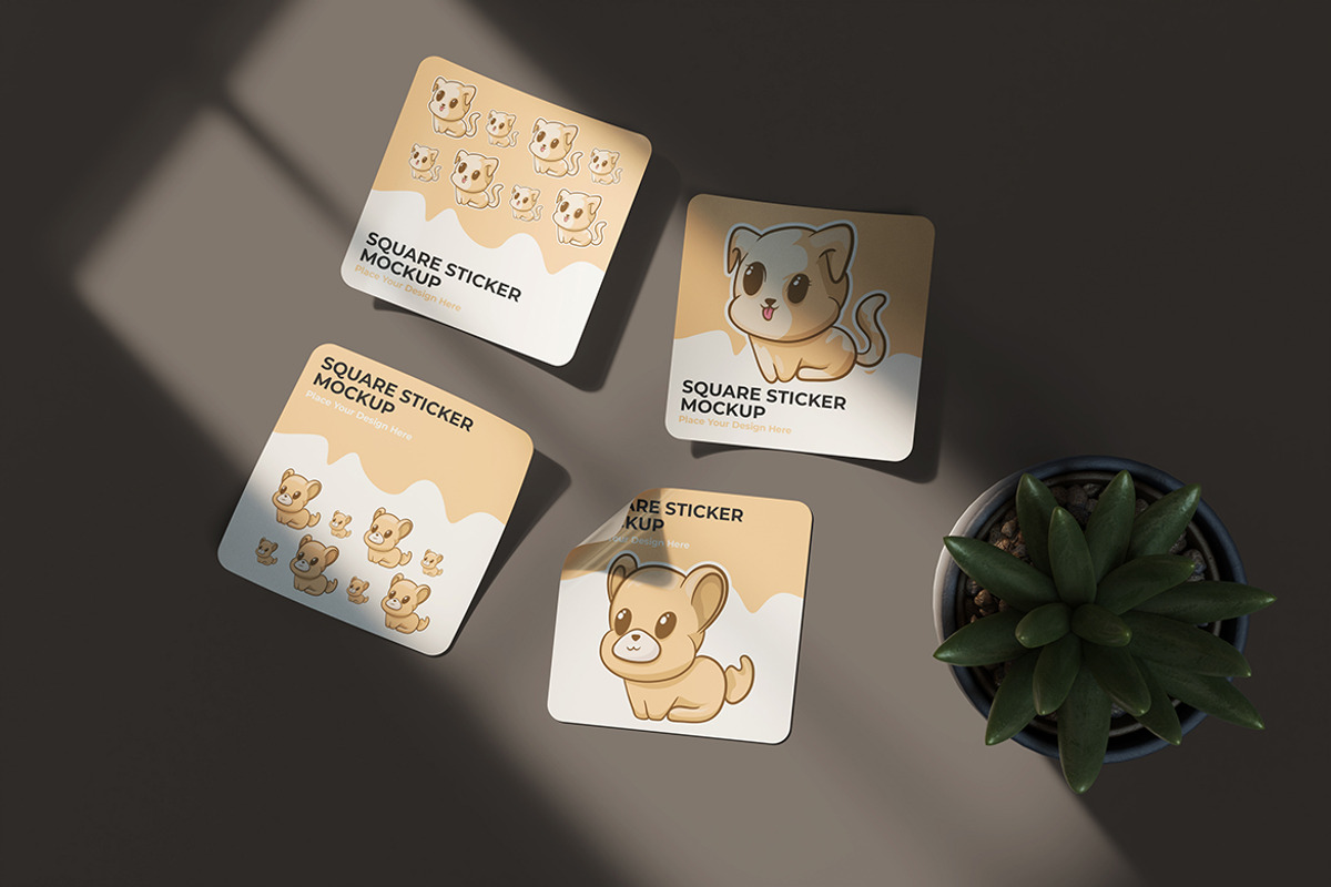 Sticker Mockup, a Product Mockup by MrLetters (Photo 2 of 5)