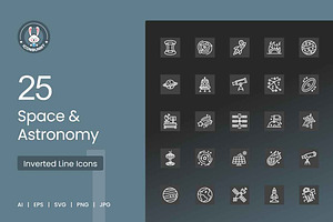 25 Space & Astronomy Icons, an Icon by IconBunny
