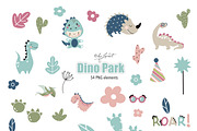 Dino Park Clipart, an Illustration by helloPAPER (Thumbnail 2 of 2)