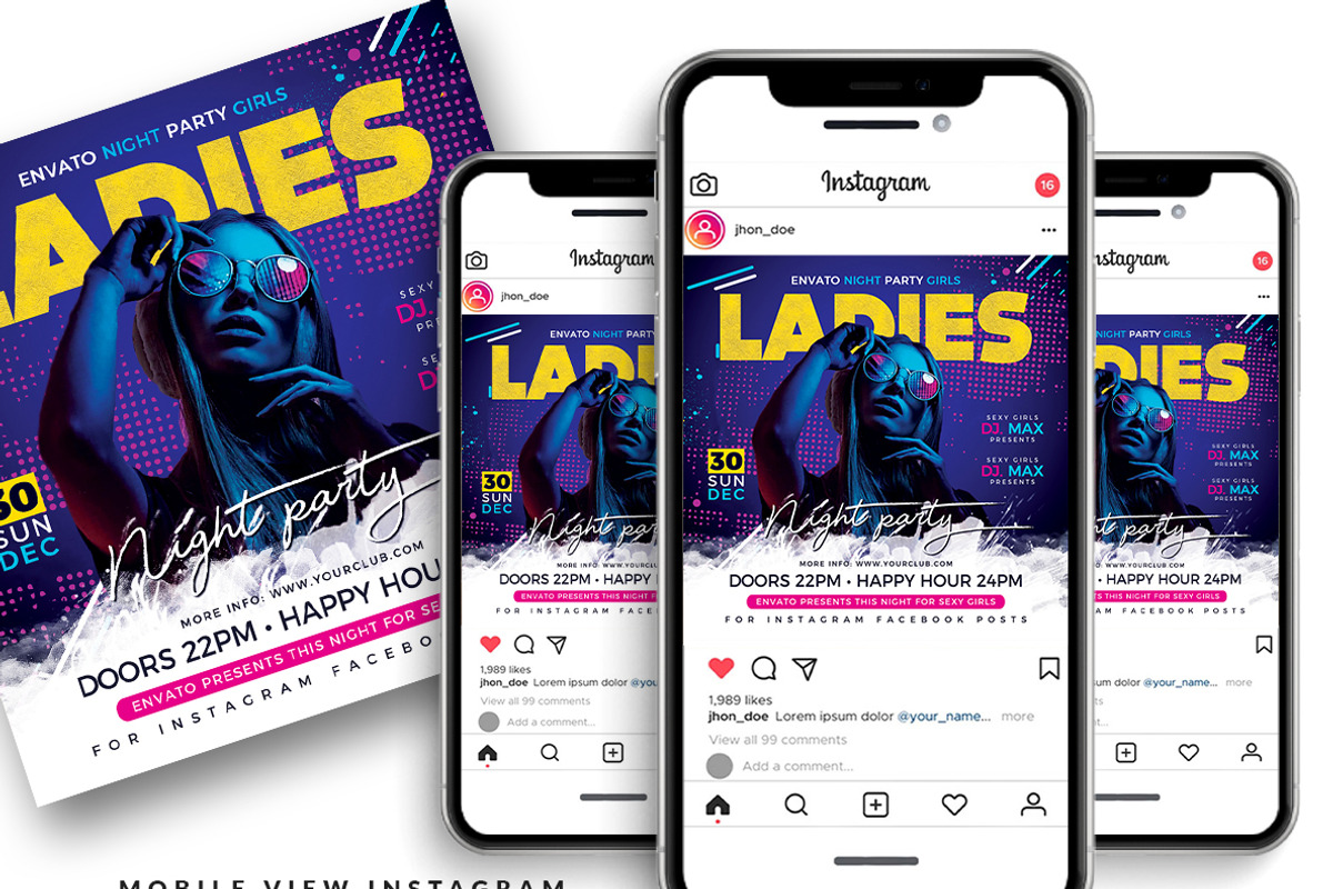 Night Club Flyer, a Flyer Template by AfzaalGraphics (Photo 2 of 2)