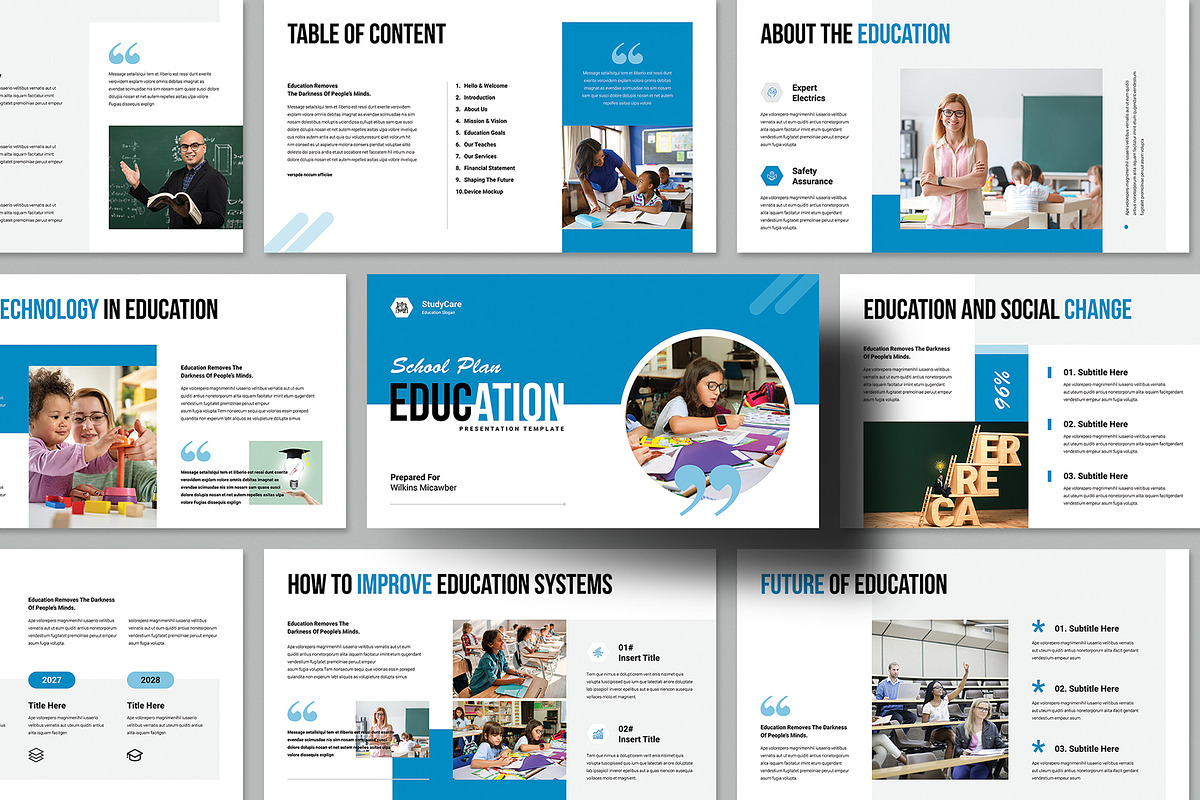 Education Presentation Layout, a Presentation Template by Pixelpick (Photo 1 of 5)