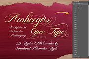 Ambergris Script, a Script Font by FHFont (Thumbnail 4 of 10)