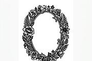 50 Elegant Floral Oval Mirror Frame, a Decorative Illustration by Amazin_art (Thumbnail 11 of 40)