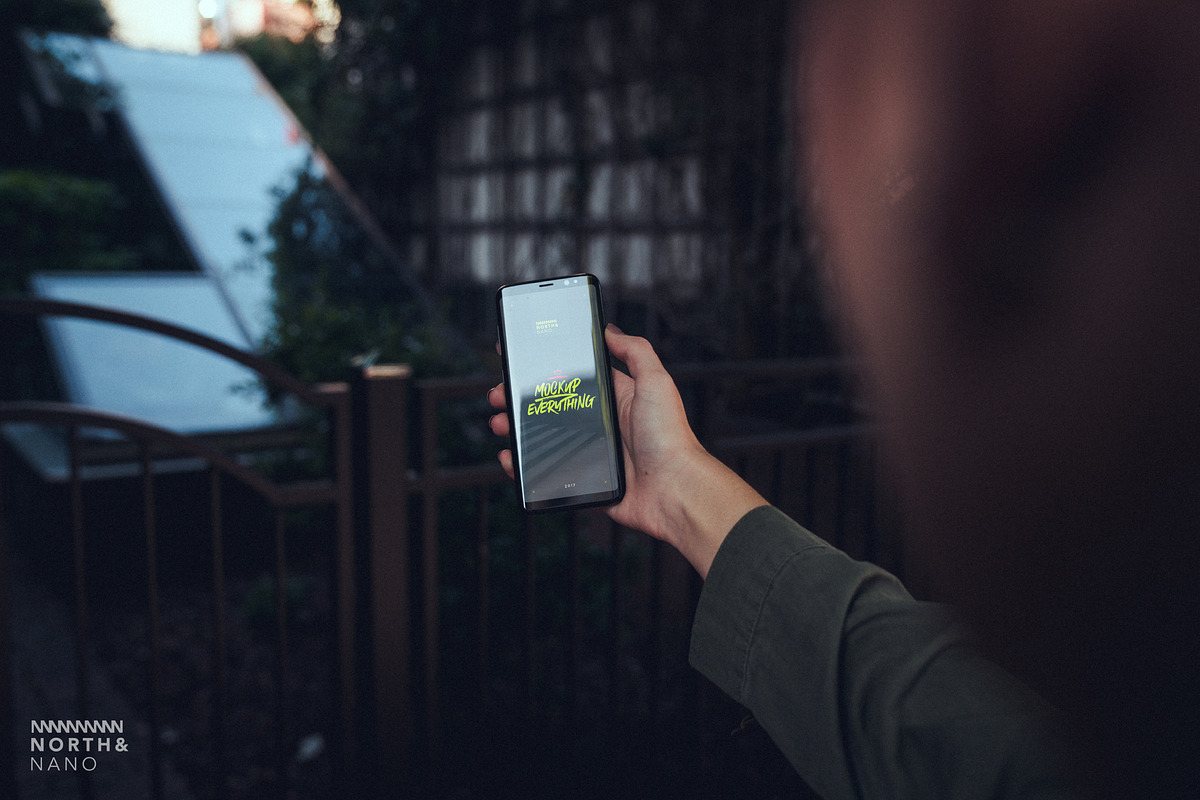 10 Samsung Galaxy S8 PSD Mockups, a Device Mockup by North&Nano (Photo 8 of 12)