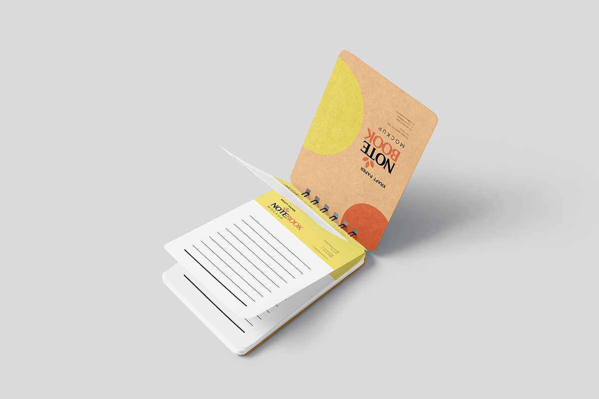 Top Bound Kraft Notepad Mockups, a Product Mockup by GfxFoundry (Photo 4 of 6)