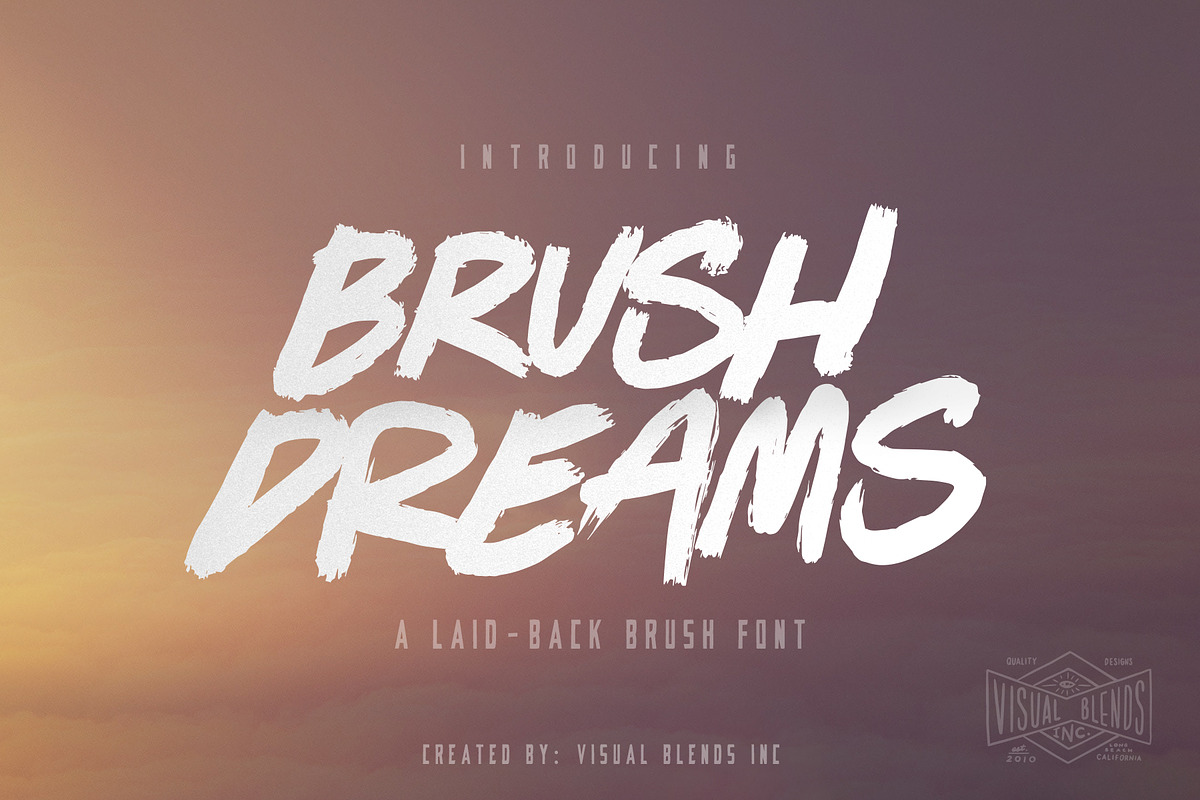 Brush Dreams, a Script Font by Visual Blends (Photo 1 of 6)