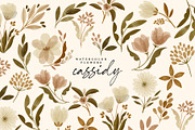 watercolor vintage flower clipart, an Illustration by beatriceviyiwi (Thumbnail 1 of 3)
