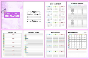 Full Year 2025 Dated Planner