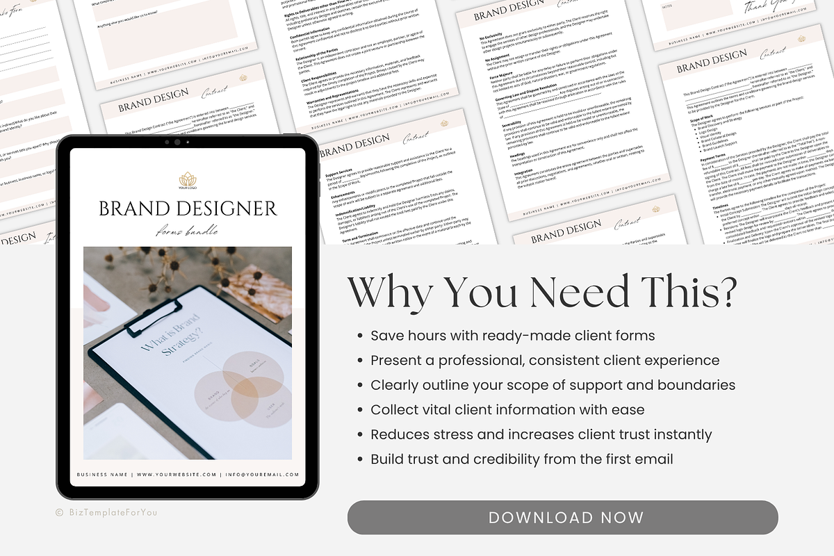 Brand Design Contract Template, a Marketing Template by BizTemplateForYou (Photo 8 of 8)