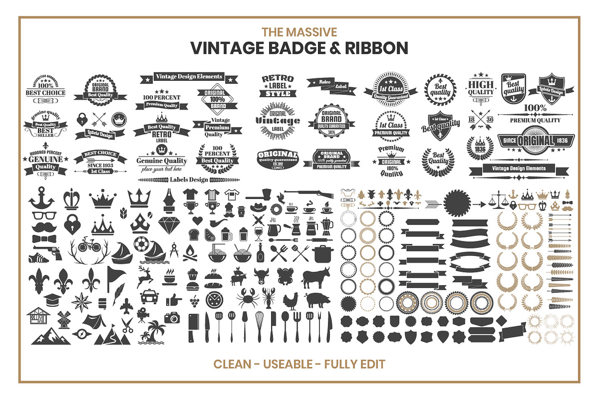 1200 Vintage Badge & Objects, a Branding & Logo Template by Toonsteb (Photo 11 of 20)