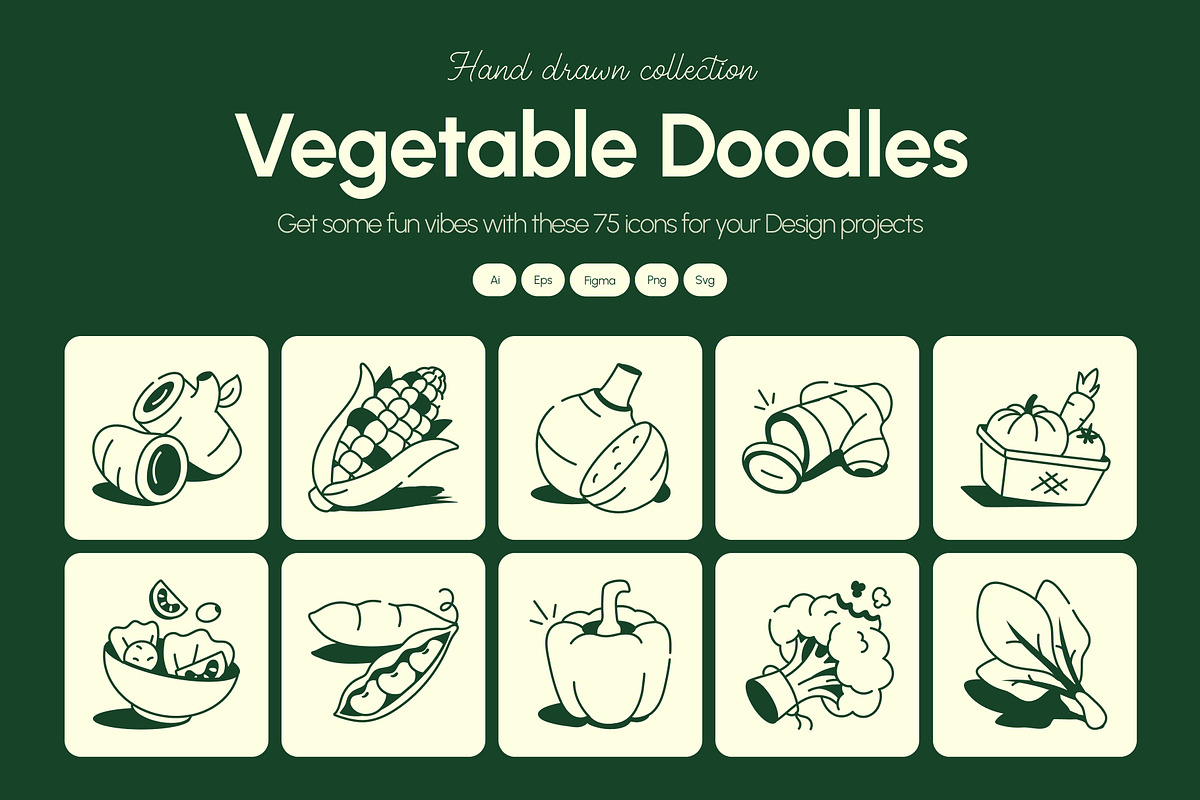 Vegetables Drawing Illustration, an Outline Icon by Vectors Market (Photo 1 of 8)