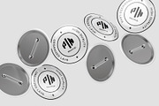 Round Pin Badges Mockup, a Merchandise Mockup by DSNA Mockup (Thumbnail 3 of 6)