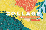 Collage Art Patterns, a Pattern Graphic by Anugraha Design (Thumbnail 1 of 10)