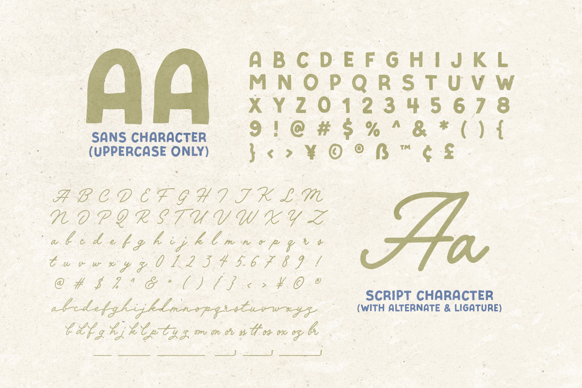 Vintage Postman - Handmade Font Duo, a Script Font by Sarid Ezra (Photo 8 of 9)