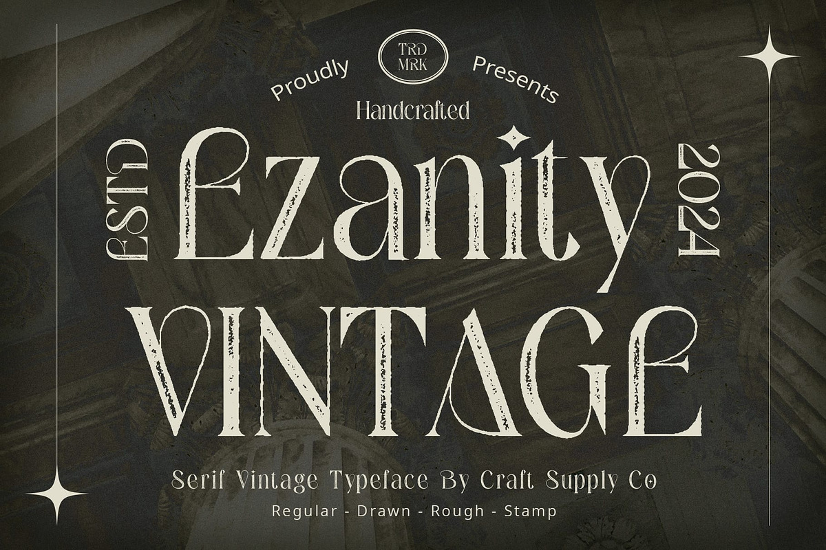 Ezanity Vintage, a Serif Font by Craft Supply Co. (Photo 1 of 8)
