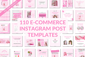 E-commerce Instagram Templates, a Social Media Template by Cate Creates