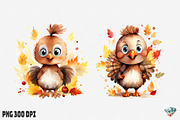 Autumn Turkey Watercolor, an Illustration by Gemstone (Thumbnail 11 of 12)