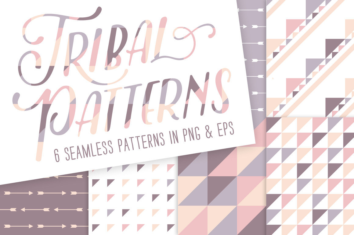 Tribal Patterns - 6 Pack Bundle, a Pattern Graphic by Digital Candy