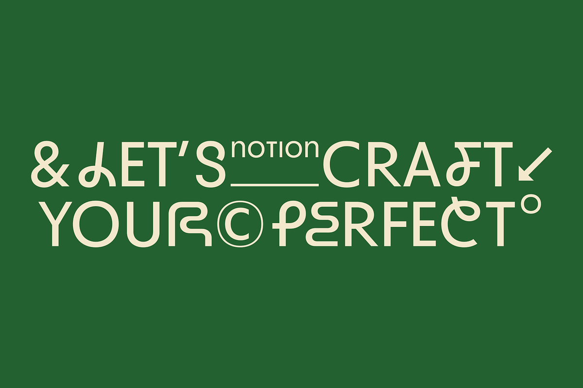 JHC Notion-Geometric Quirk Typeface, a Sans Serif Font by Jehoo Creative (Photo 3 of 15)