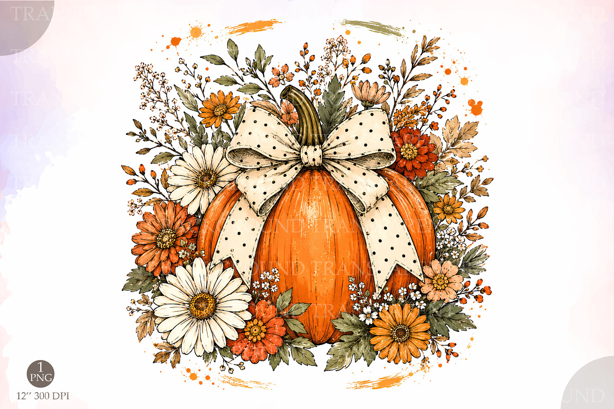 Fall Pumpkin PNG,Pumpkin Season Png, a Seasonal Illustration by Libby Wishes (Photo 1 of 3)