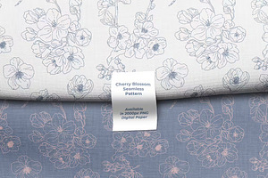 Cherry Blossom - Seamless Pattern