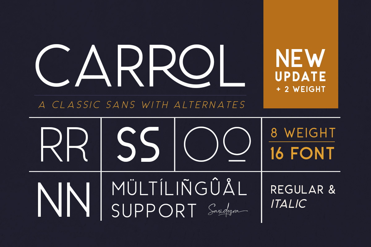 Carrol Sans (16 Fonts) - 50% OFF! preview 2