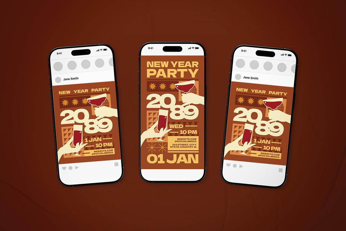 New Year Party Event Flyer Set, a Flyer Template by The Good Store (Photo 2 of 2)