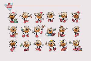 Cinnamon Rolls with Varied Poses