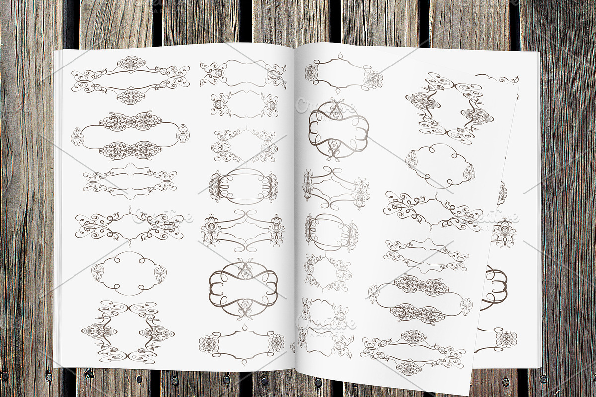 36 Calligraphic Design Elements, a Decorative Illustration by redstudio (Photo 4 of 5)