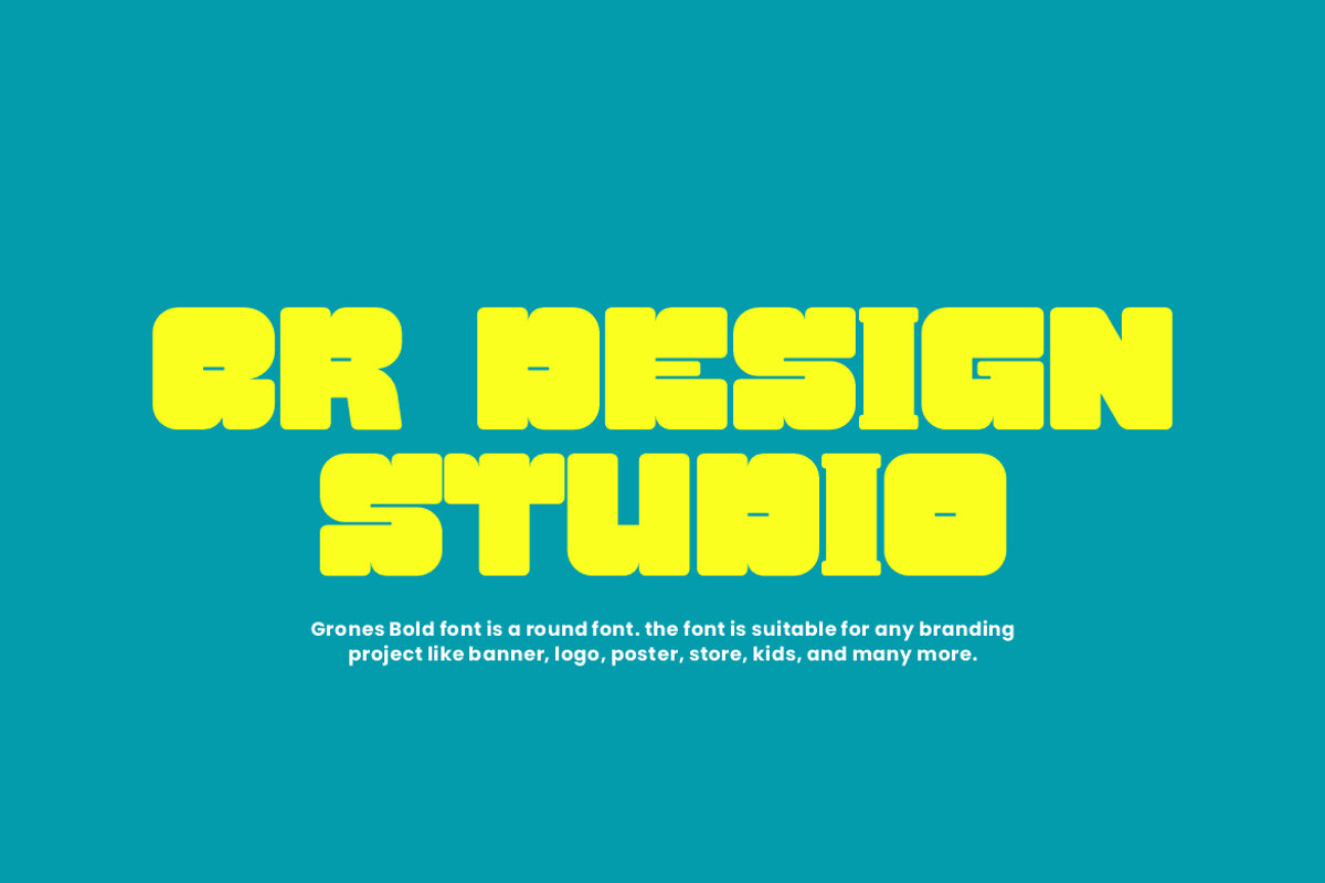 Grones Bold - Sans Serif Font, a Sans Serif Font by QR Design Studio (Photo 3 of 11)
