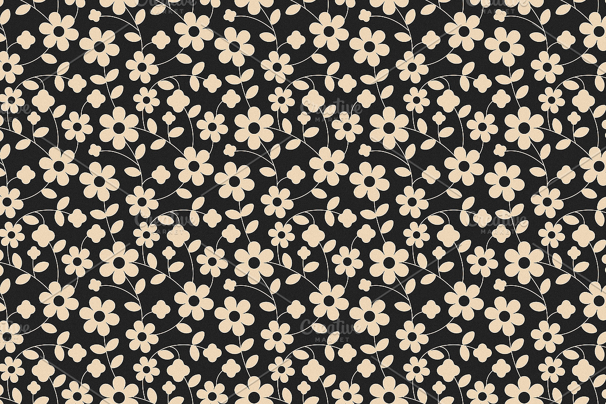 Seamless Geometric Floral Patterns, a Pattern Graphic by Kokoshka (Photo 4 of 4)