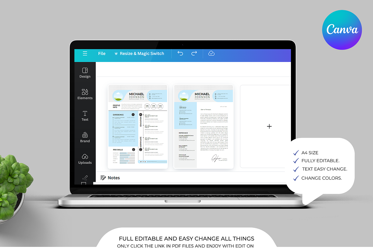 Resume Word & Canva Template, a Resume Template by Template Zone (Photo 6 of 7)