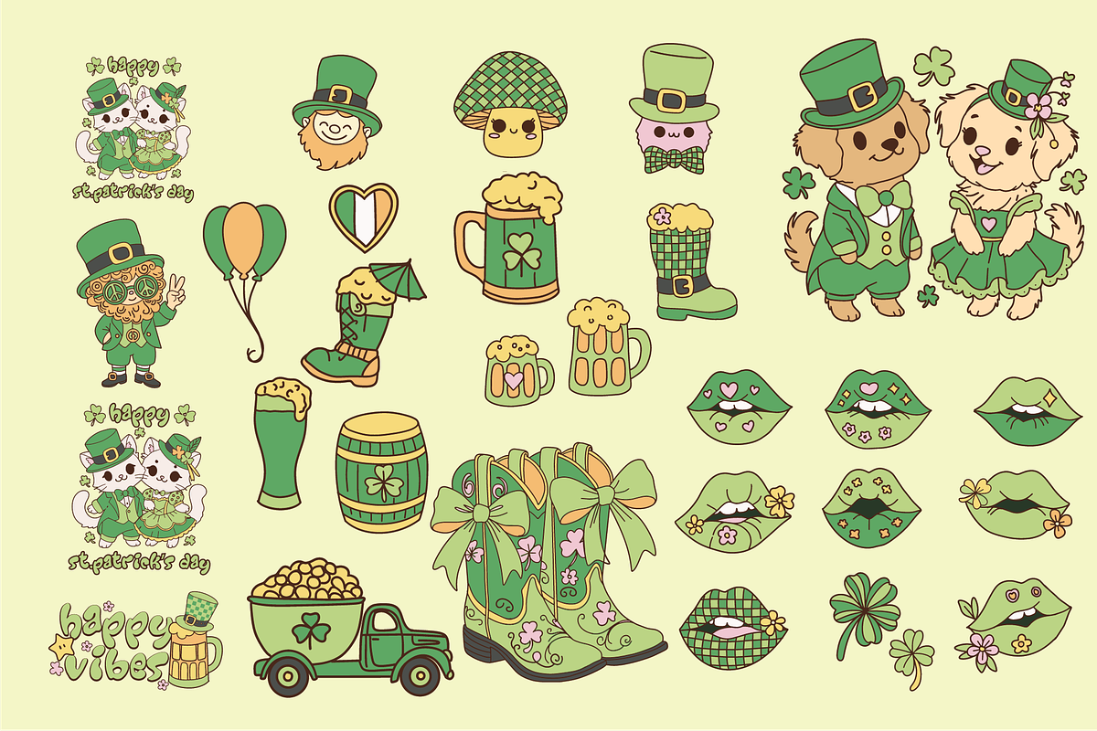 St.Patricks Day | Clipart Illustrati, a Decorative Illustration by Berdansabersama (Photo 4 of 10)