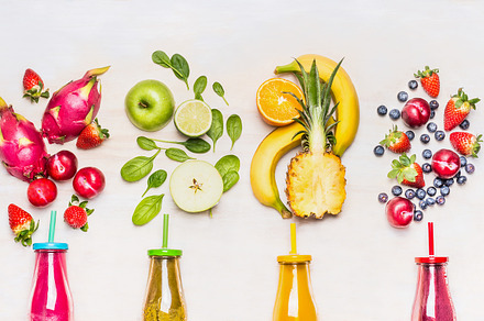 Smoothies with various ingredients, a Food & Drink Photo by VICUSCHKA