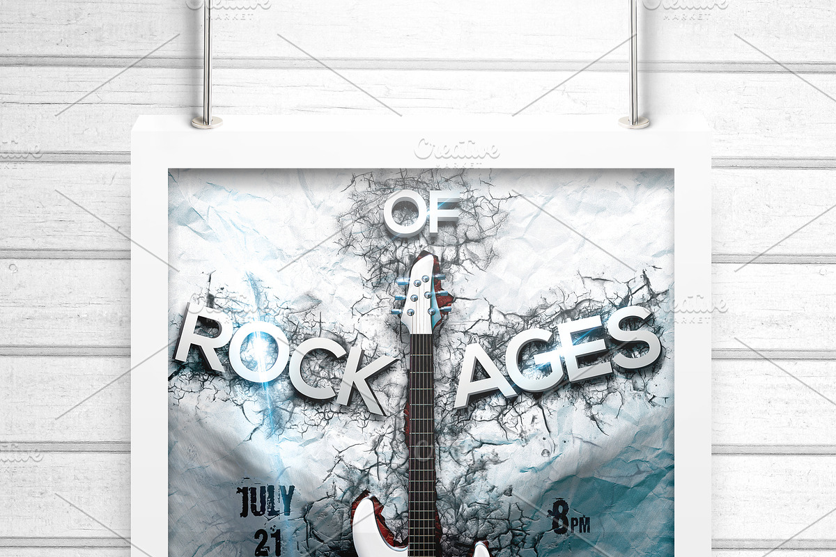 A4 Light Poster Mockup, a Print Template by CREATIVE DUDE (Photo 4 of 5)