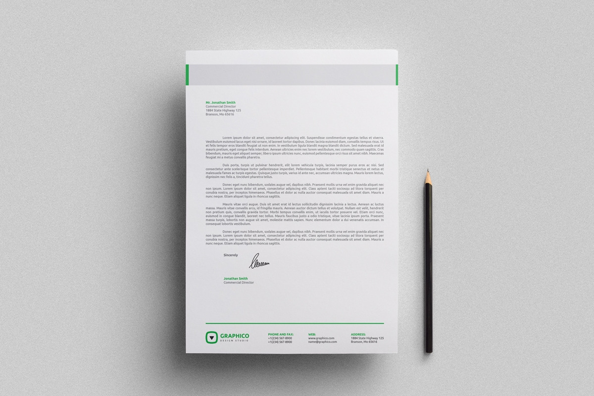Corporate Letterhead 12 with MS Word, a Stationery Template by ND Design (Photo 7 of 7)