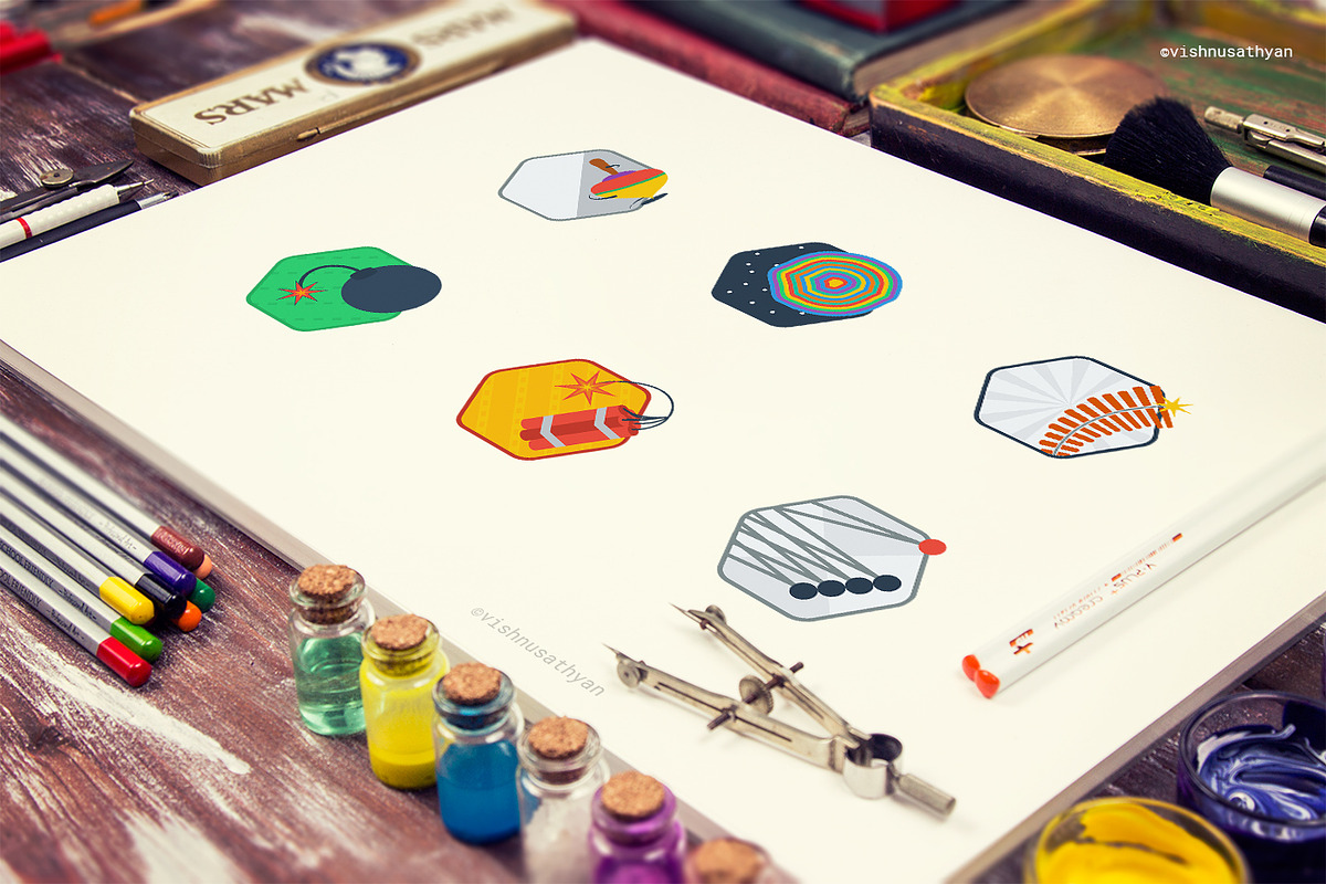 Pixie Badges (21 Illustrations), an Illustration by VishnuSathyan (Photo 5 of 7)