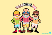 Digital Printable Happy Father's Day, a Seasonal Illustration by Cozy Cat Design (Thumbnail 1 of 3)