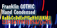 Franklin Gothic Hand Cond