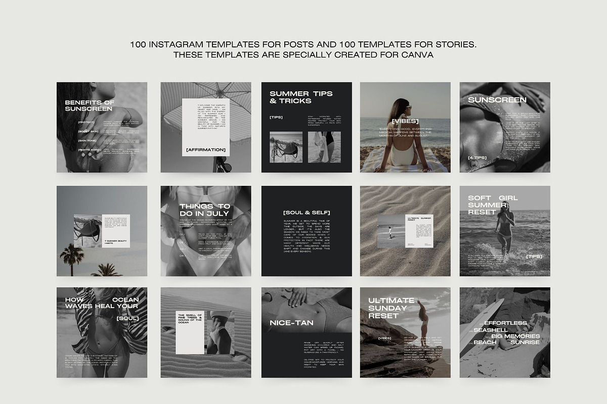 1000 Aesthetic Instagram Templates preview 5