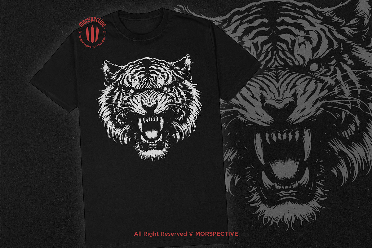 10 Bundle Dark Art Tiger Beast Wild, an Animal Illustration by Morspective (Photo 2 of 7)