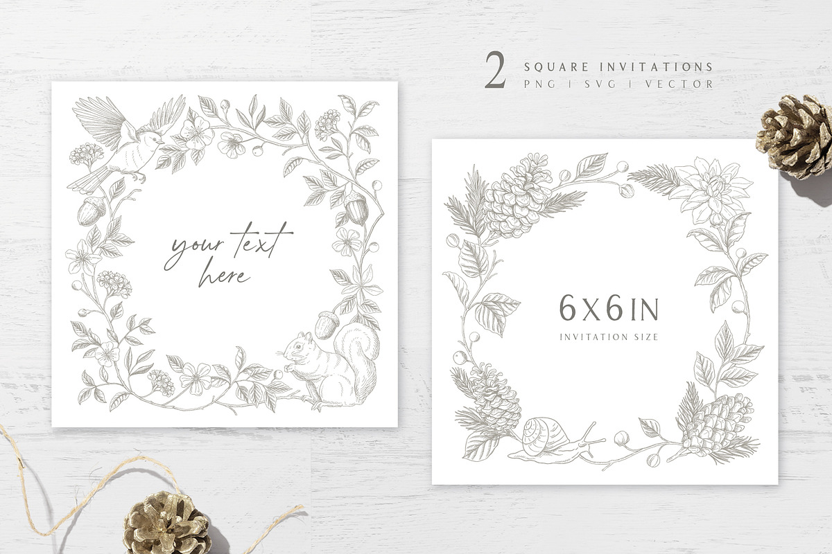Woodland Wonders: 2 in 1 Graphic Set, a Decorative Illustration by rouxsupplyco (Photo 12 of 32)