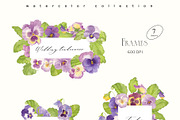 Pansy Watercolor Collection, a Decorative Illustration by Sunshine Art (Thumbnail 2 of 9)