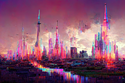 Glitch City Landscapes, an Illustration by OneOrEight (Thumbnail 10 of 20)
