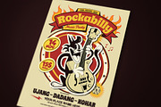 Retro Rockabilly Music Party Flyer, a Flyer Template by megarez (Thumbnail 2 of 3)