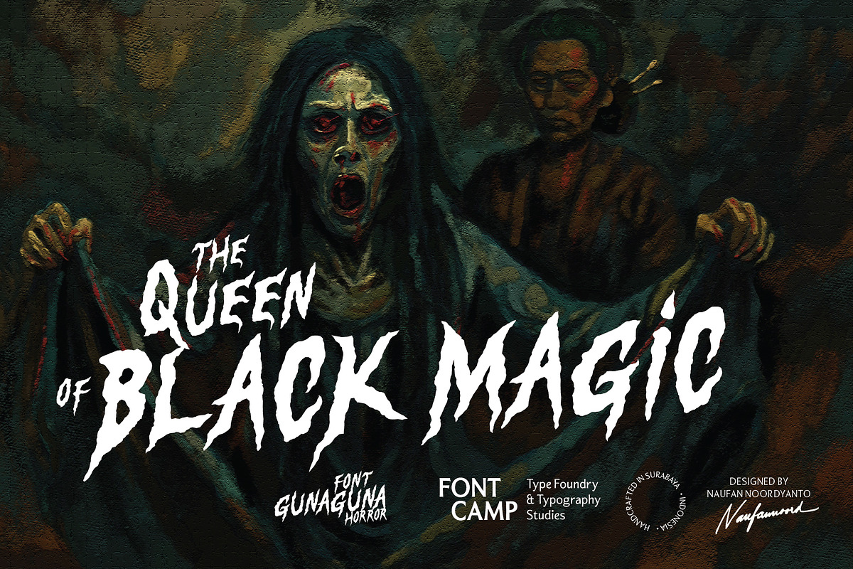 Gunaguna Horror Font, a Handwritten Font by Fontcamp Type Foundry (Photo 4 of 10)