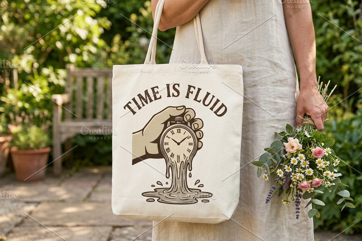 Time is fluid illustration, a Person Illustration by Vectorlina (Photo 3 of 4)