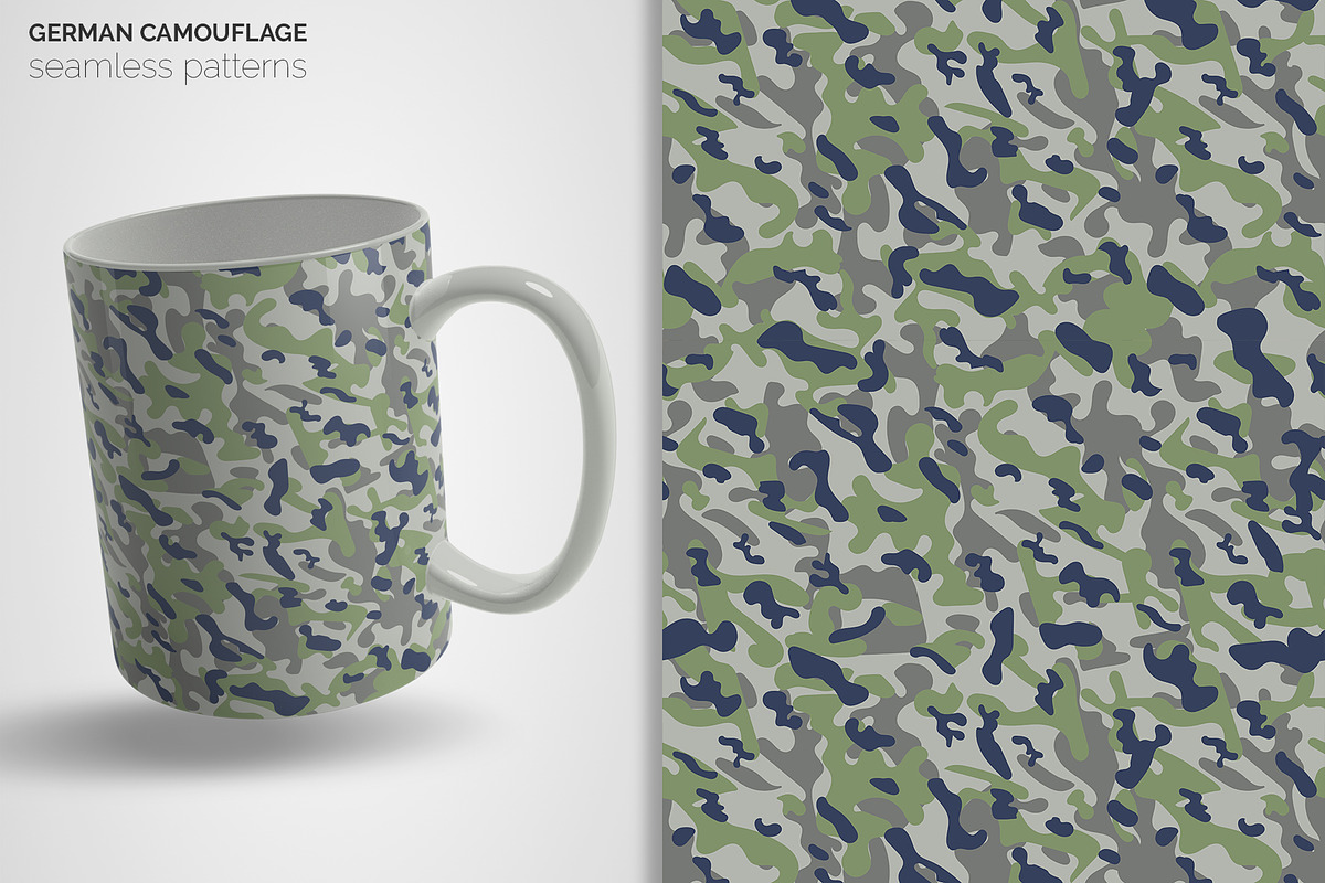 German Camouflage Seamless Patterns, a Pattern Graphic by 3Y_Design (Photo 5 of 6)