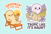Cute Ghosts on Vacation  Svg Png, an Object Graphic by LaVika (Thumbnail 9 of 11)